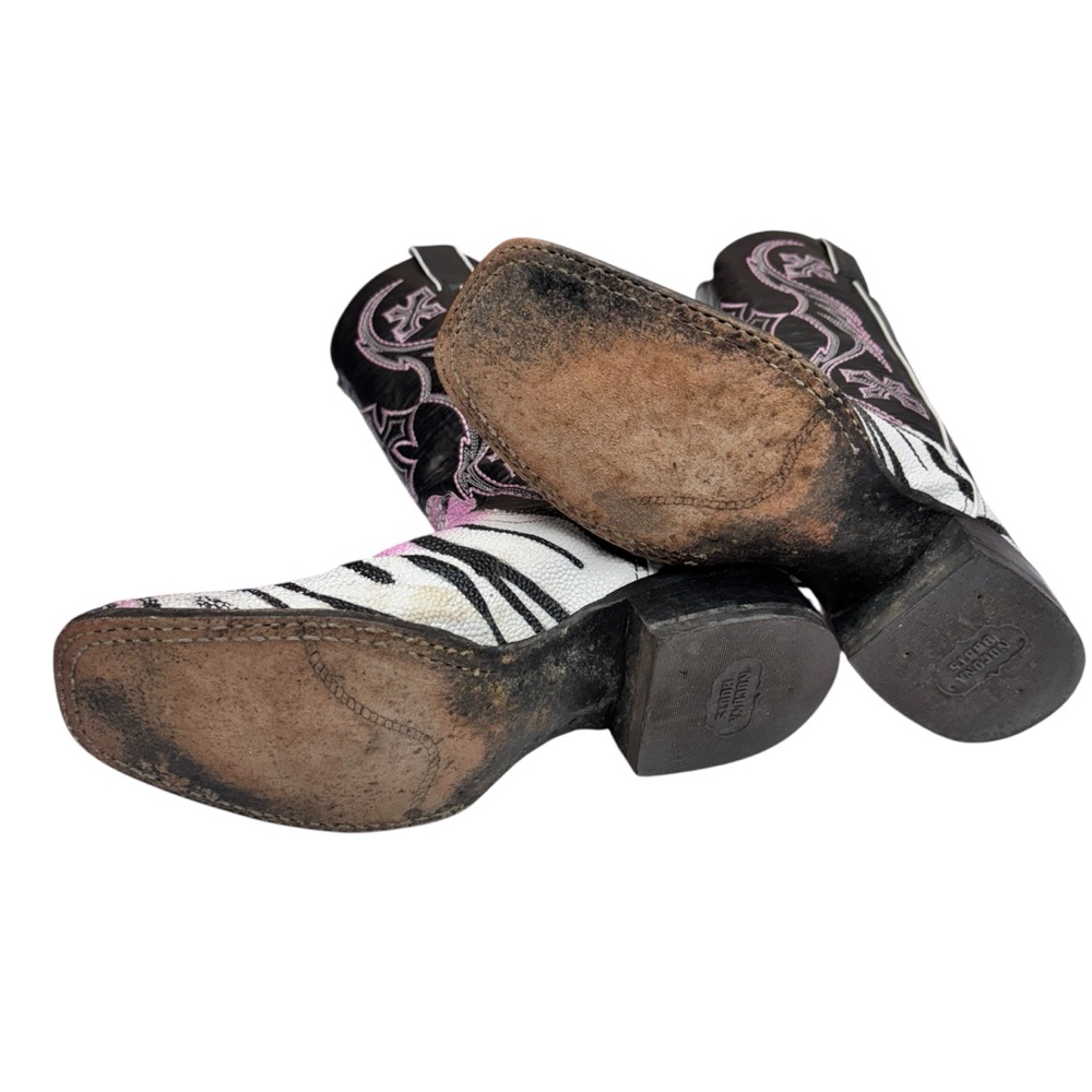 NOCONA TIGER STINGRAY PINK TIGER BOOTS SZ 7.5B - Picture 11 of 14